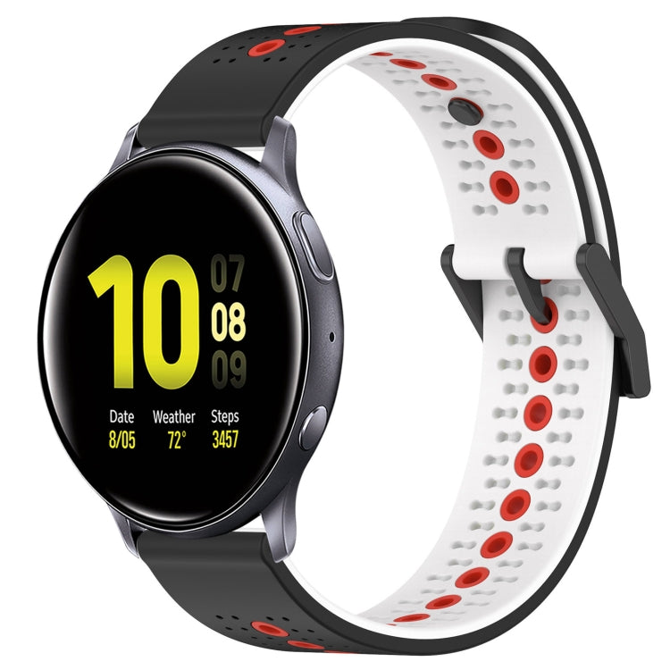 For Samsung Galaxy Watch Active2 44mm 20mm Tricolor Breathable Silicone Watch Band