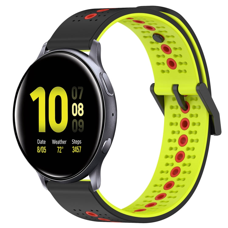 For Samsung Galaxy Watch Active2 44mm 20mm Tricolor Breathable Silicone Watch Band