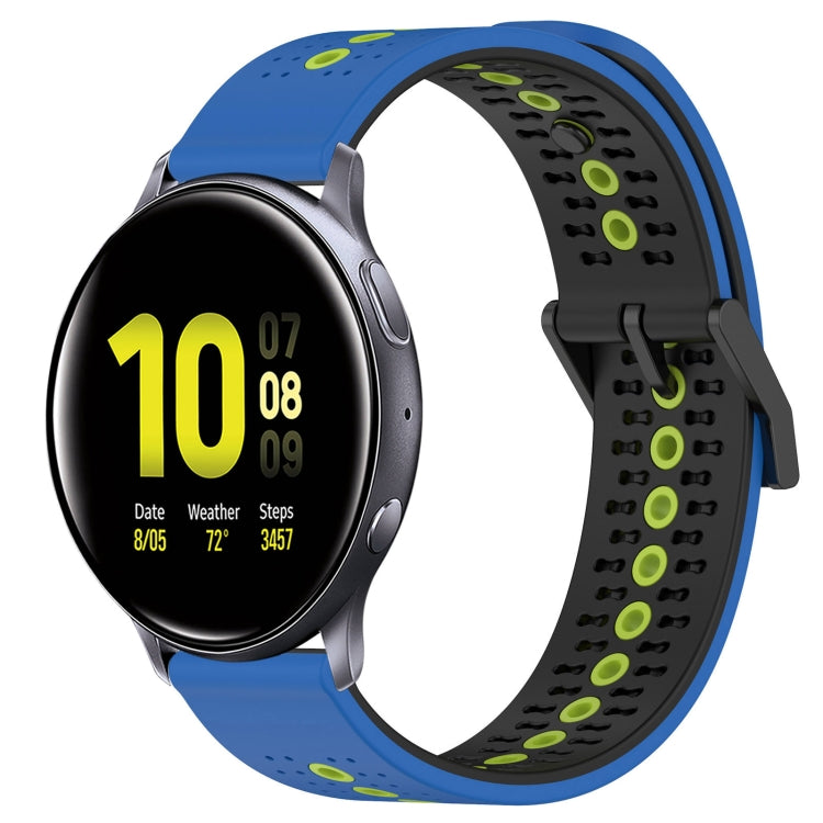 For Samsung Galaxy Watch Active2 44mm 20mm Tricolor Breathable Silicone Watch Band