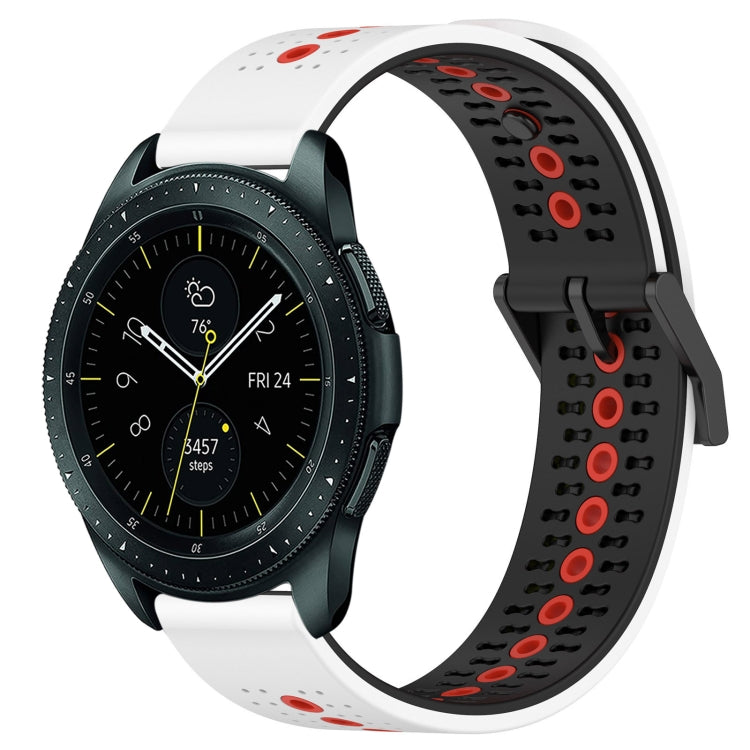 For Samsung Galaxy Watch 42mm 20mm Tricolor Breathable Silicone Watch Band