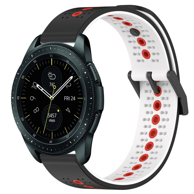 For Samsung Galaxy Watch 42mm 20mm Tricolor Breathable Silicone Watch Band