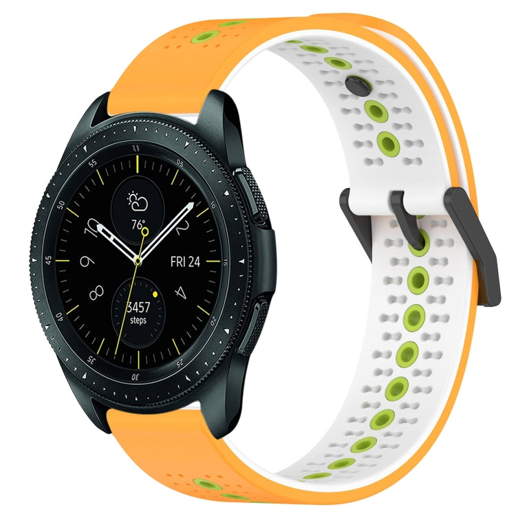 For Samsung Galaxy Watch 42mm 20mm Tricolor Breathable Silicone Watch Band