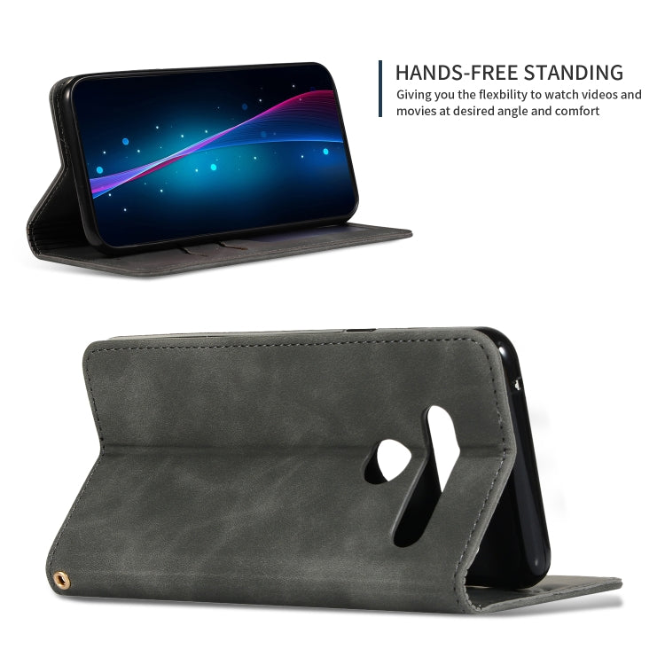 Retro Skin Feel Business Magnetic Horizontal Flip Leather Case for LG G8 / LG G8 ThinQ