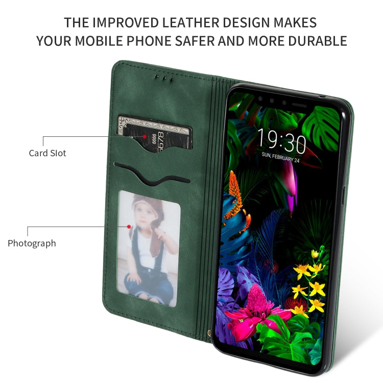 Retro Skin Feel Business Magnetic Horizontal Flip Leather Case for LG G8 / LG G8 ThinQ