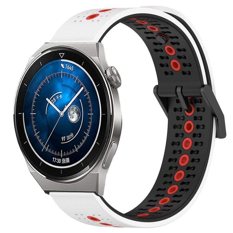 For Huawei Watch GT3 Pro 43mm 20mm Tricolor Breathable Silicone Watch Band
