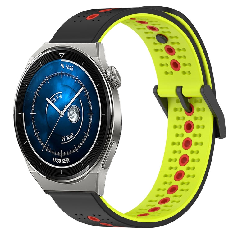 For Huawei Watch GT3 Pro 43mm 20mm Tricolor Breathable Silicone Watch Band