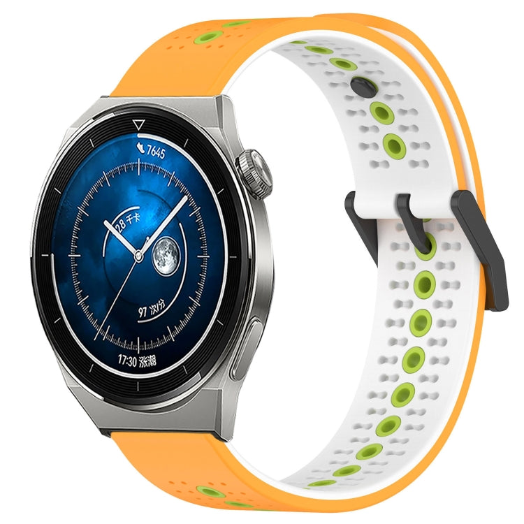 For Huawei Watch GT3 Pro 43mm 20mm Tricolor Breathable Silicone Watch Band