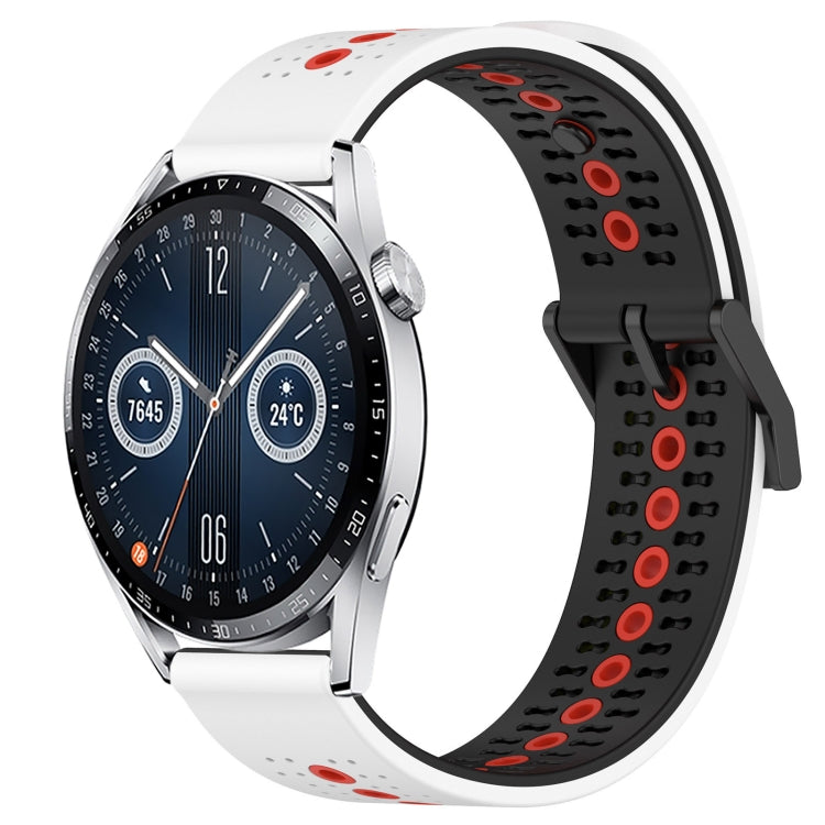 For Huawei Watch GT3 42mm 20mm Tricolor Breathable Silicone Watch Band