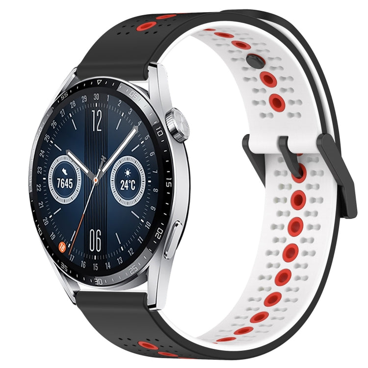 For Huawei Watch GT3 42mm 20mm Tricolor Breathable Silicone Watch Band