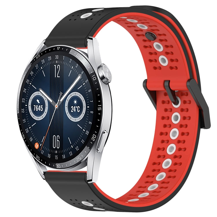 For Huawei Watch GT3 42mm 20mm Tricolor Breathable Silicone Watch Band