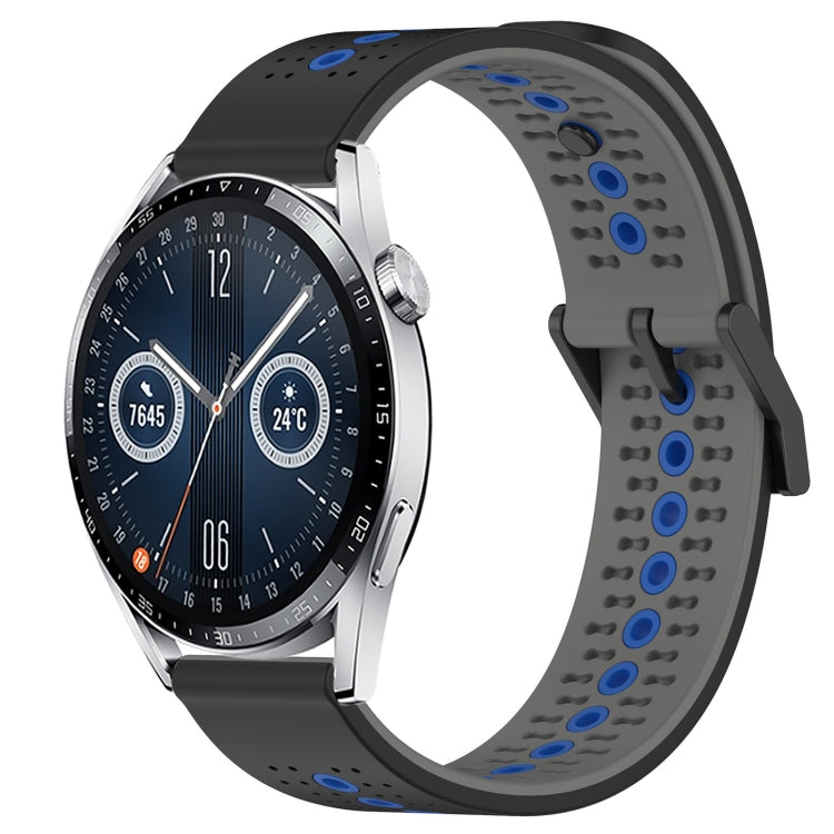 For Huawei Watch GT3 42mm 20mm Tricolor Breathable Silicone Watch Band