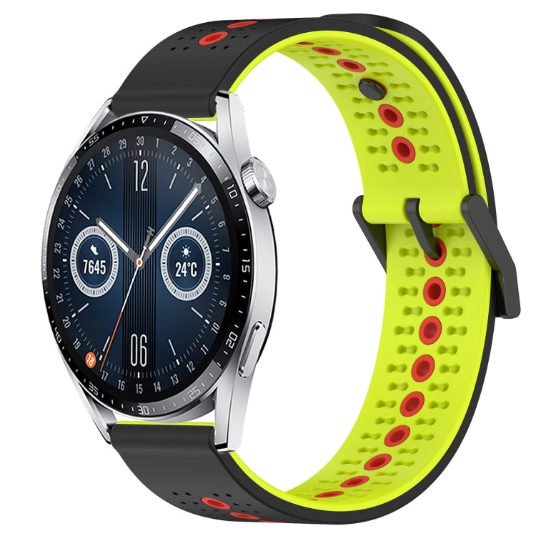 For Huawei Watch GT3 42mm 20mm Tricolor Breathable Silicone Watch Band