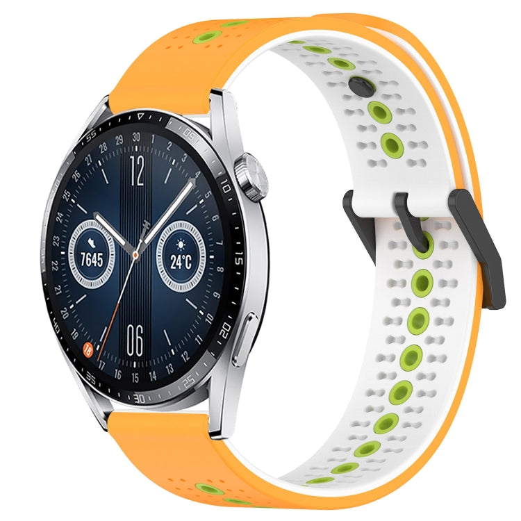 For Huawei Watch GT3 42mm 20mm Tricolor Breathable Silicone Watch Band