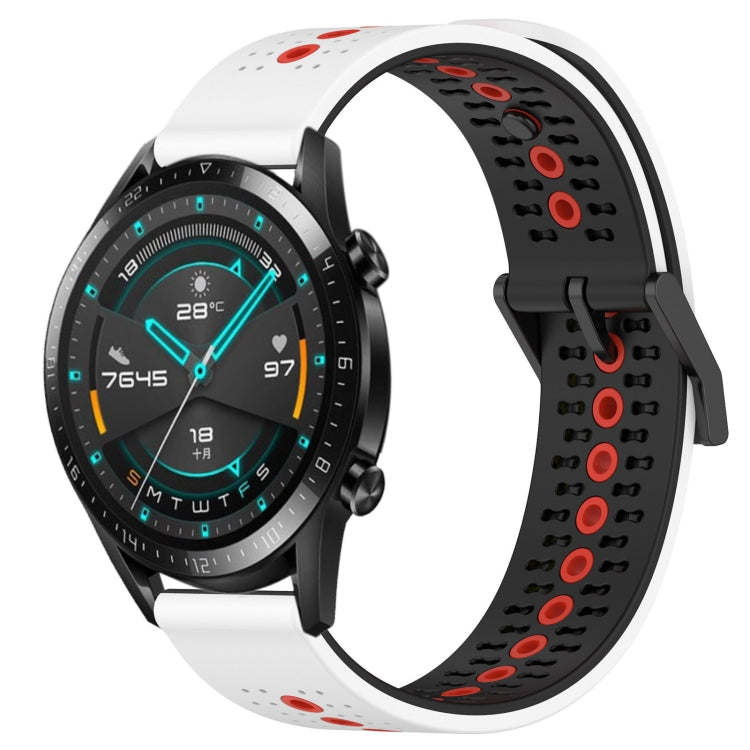 For Huawei Watch GT2 42mm 20mm Tricolor Breathable Silicone Watch Band