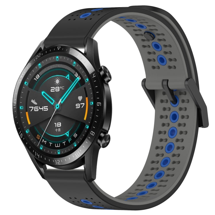 For Huawei Watch GT2 42mm 20mm Tricolor Breathable Silicone Watch Band