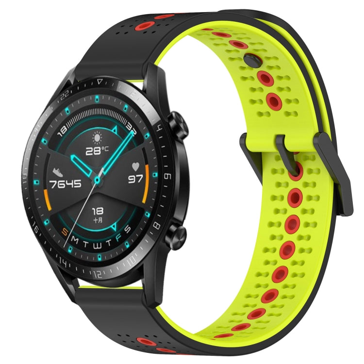 For Huawei Watch GT2 42mm 20mm Tricolor Breathable Silicone Watch Band