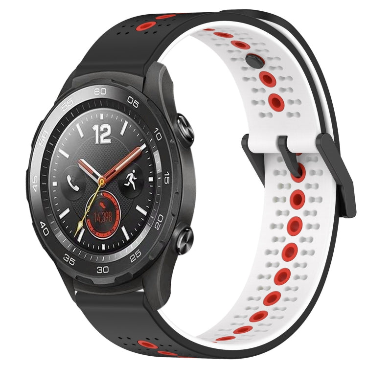 For Huawei Watch 2 20mm Tricolor Breathable Silicone Watch Band