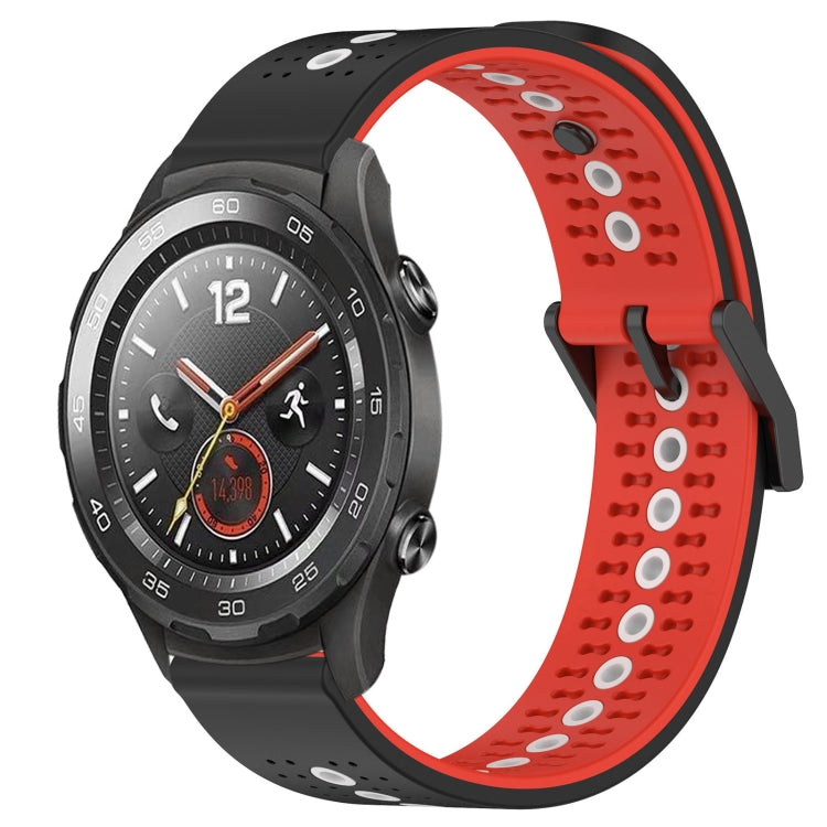 For Huawei Watch 2 20mm Tricolor Breathable Silicone Watch Band
