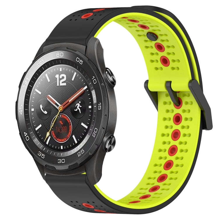 For Huawei Watch 2 20mm Tricolor Breathable Silicone Watch Band