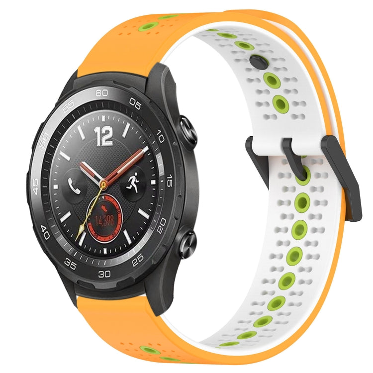 For Huawei Watch 2 20mm Tricolor Breathable Silicone Watch Band