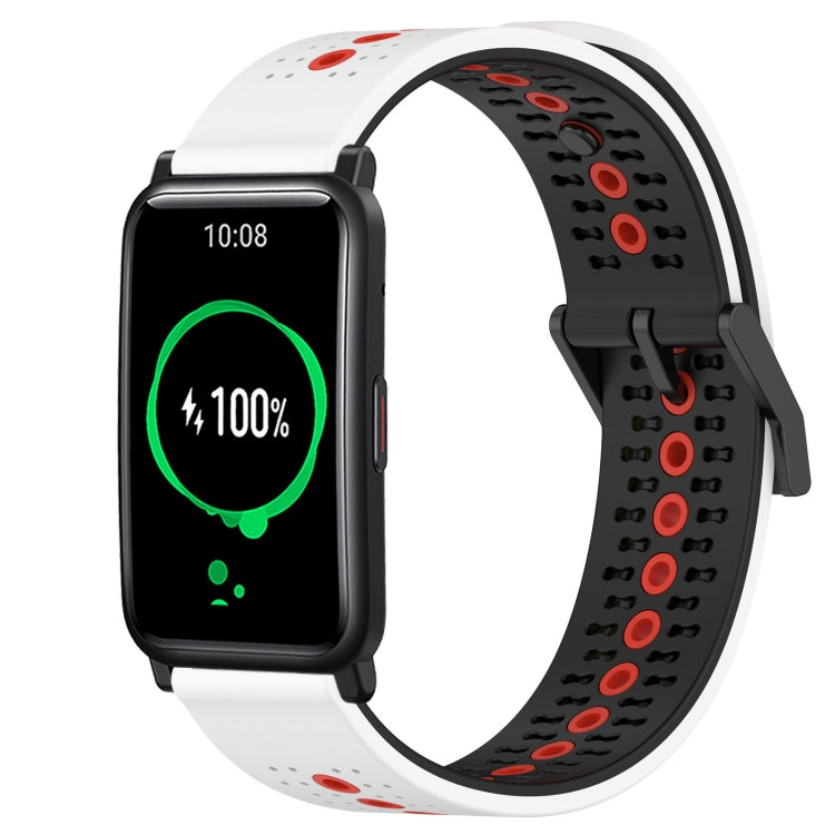 For Honor Watch ES 20mm Tricolor Breathable Silicone Watch Band