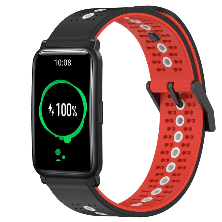 For Honor Watch ES 20mm Tricolor Breathable Silicone Watch Band