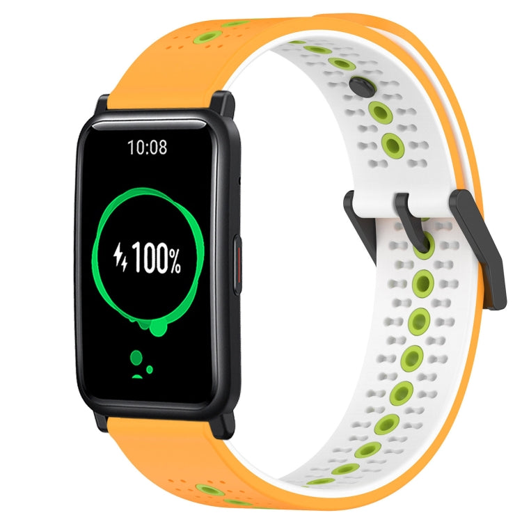 For Honor Watch ES 20mm Tricolor Breathable Silicone Watch Band