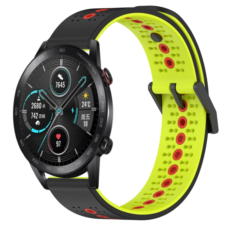 For Honor Magic Watch2 42mm 20mm Tricolor Breathable Silicone Watch Band