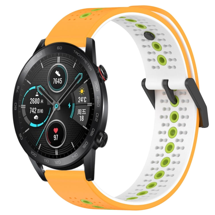 For Honor Magic Watch2 42mm 20mm Tricolor Breathable Silicone Watch Band