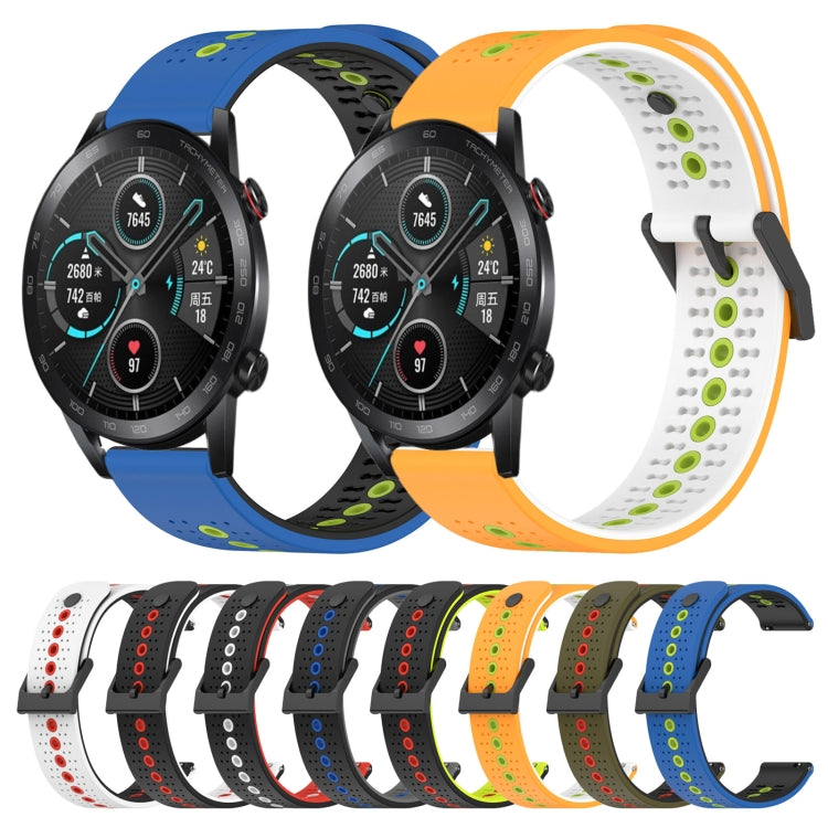 For Honor Magic Watch2 42mm 20mm Tricolor Breathable Silicone Watch Band