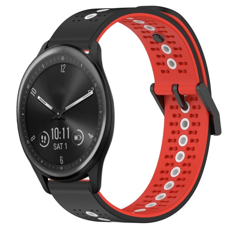 For Garmin Vivomove Sport 20mm Tricolor Breathable Silicone Watch Band