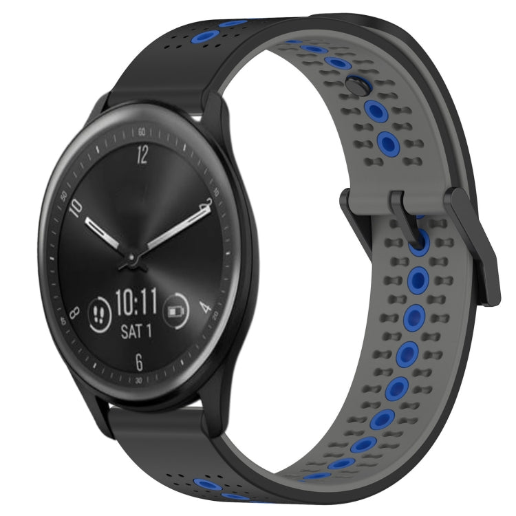 For Garmin Vivomove Sport 20mm Tricolor Breathable Silicone Watch Band