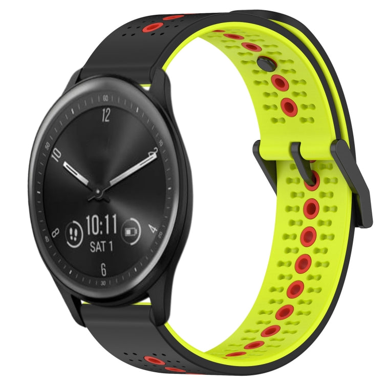 For Garmin Vivomove Sport 20mm Tricolor Breathable Silicone Watch Band