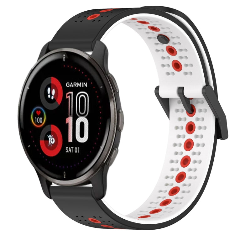 For Garmin Venu 2 Plus 20mm Tricolor Breathable Silicone Watch Band