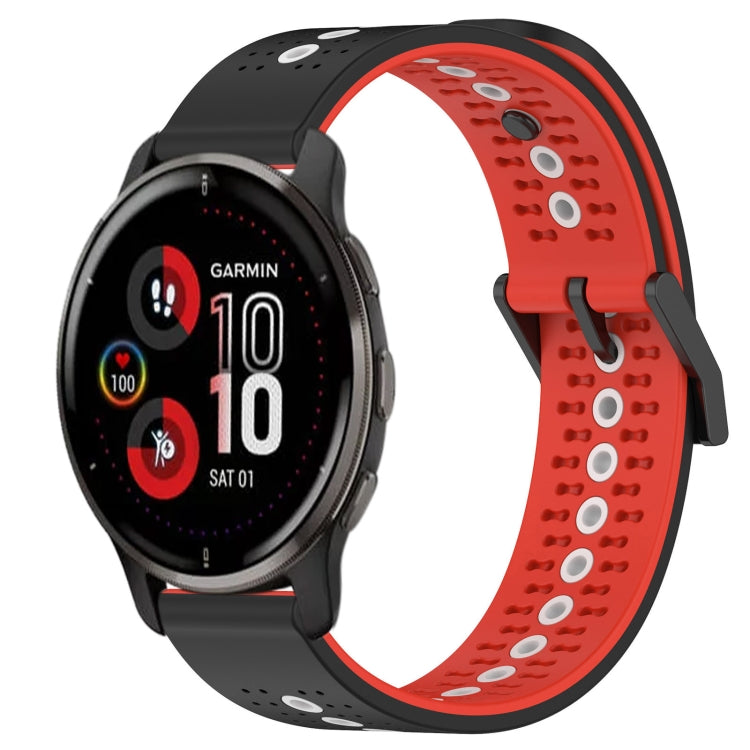 For Garmin Venu 2 Plus 20mm Tricolor Breathable Silicone Watch Band