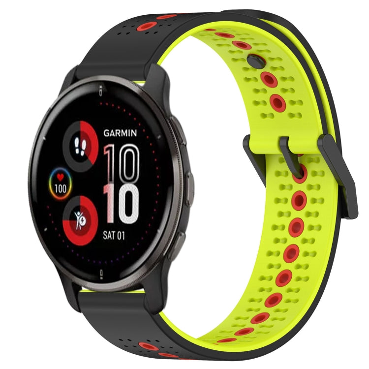 For Garmin Venu 2 Plus 20mm Tricolor Breathable Silicone Watch Band