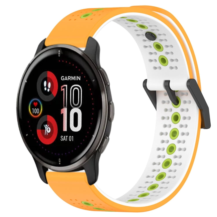 For Garmin Venu 2 Plus 20mm Tricolor Breathable Silicone Watch Band