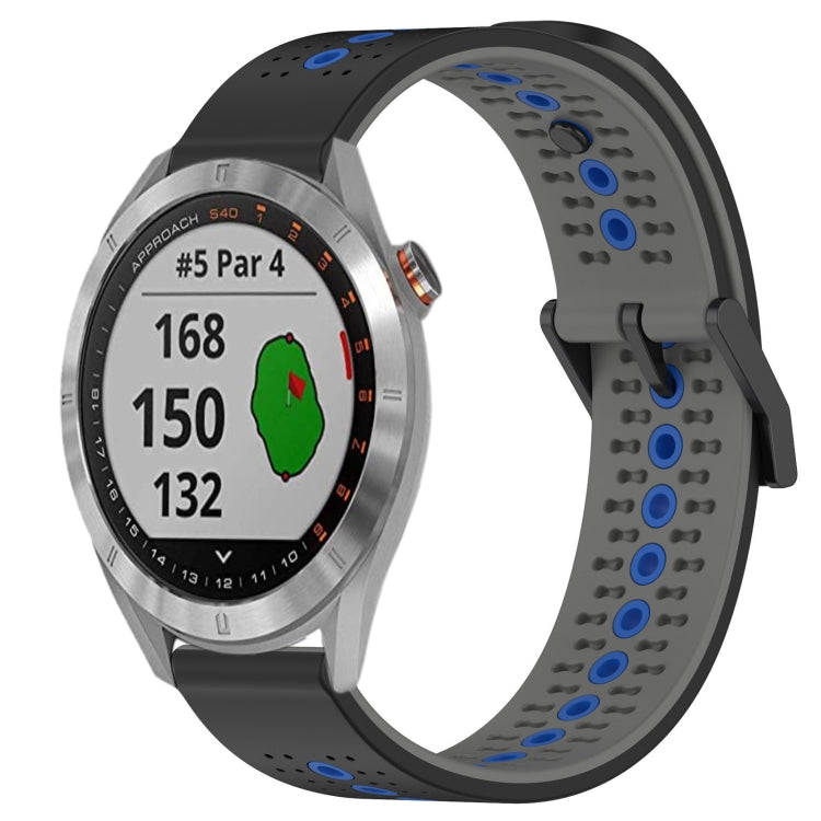 For Garmin Approach S40 20mm Tricolor Breathable Silicone Watch Band