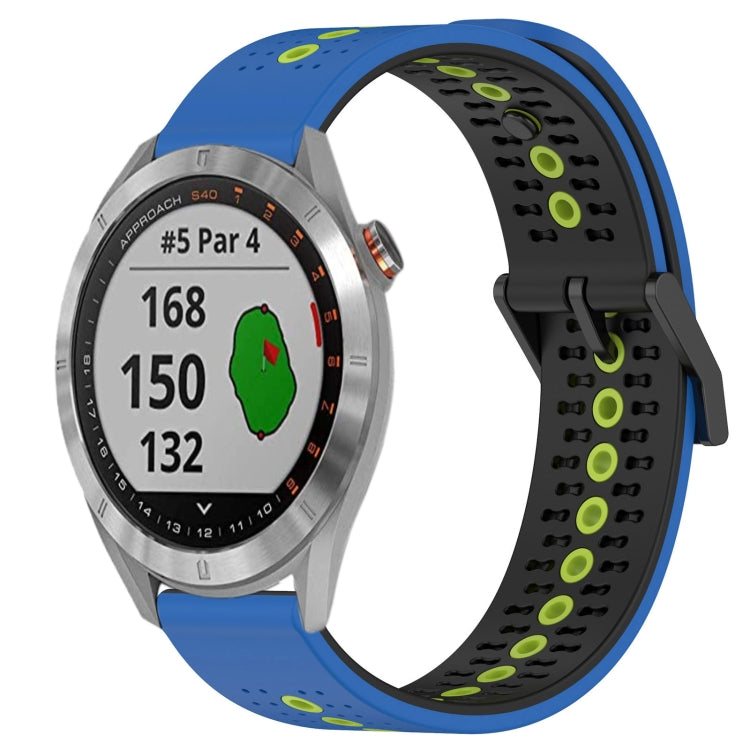 For Garmin Approach S40 20mm Tricolor Breathable Silicone Watch Band