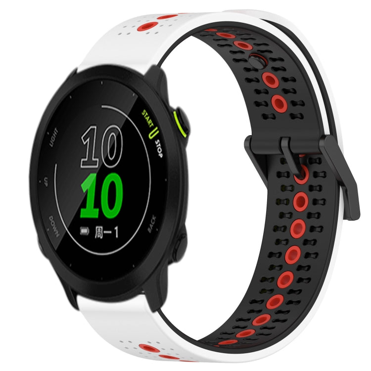 For Garmin Forerunner 158 20mm Tricolor Breathable Silicone Watch Band