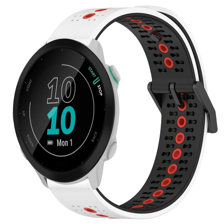 For Garmin Forerunner 55 20mm Tricolor Breathable Silicone Watch Band