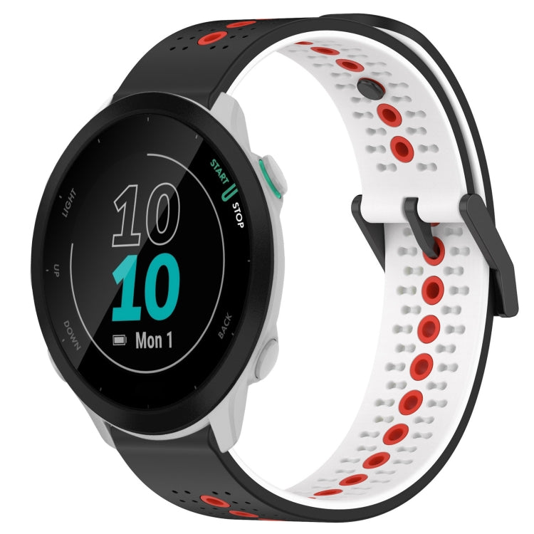 For Garmin Forerunner 55 20mm Tricolor Breathable Silicone Watch Band