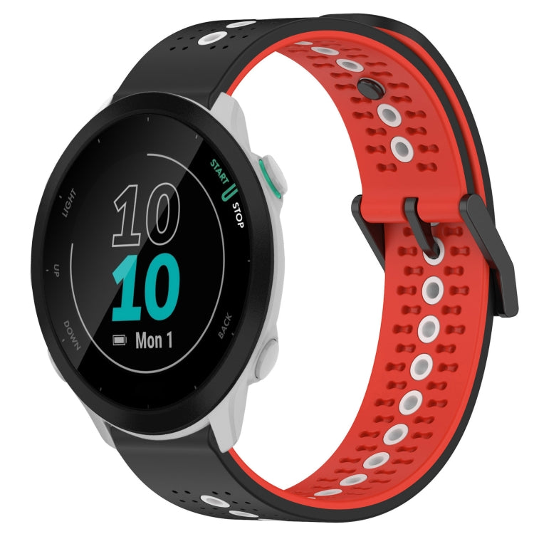 For Garmin Forerunner 55 20mm Tricolor Breathable Silicone Watch Band