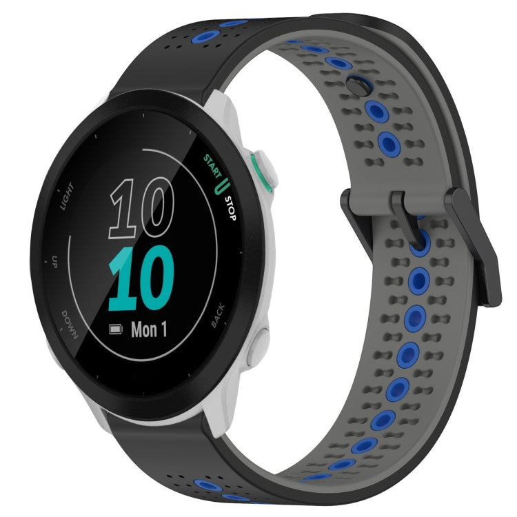 For Garmin Forerunner 55 20mm Tricolor Breathable Silicone Watch Band