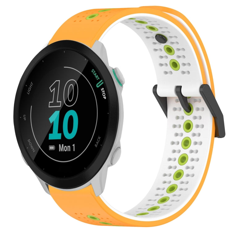 For Garmin Forerunner 55 20mm Tricolor Breathable Silicone Watch Band
