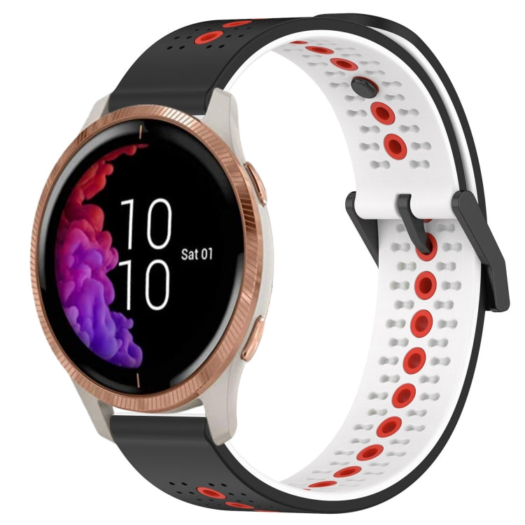 For Garmin Venu 20mm Tricolor Breathable Silicone Watch Band