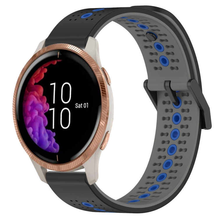 For Garmin Venu 20mm Tricolor Breathable Silicone Watch Band