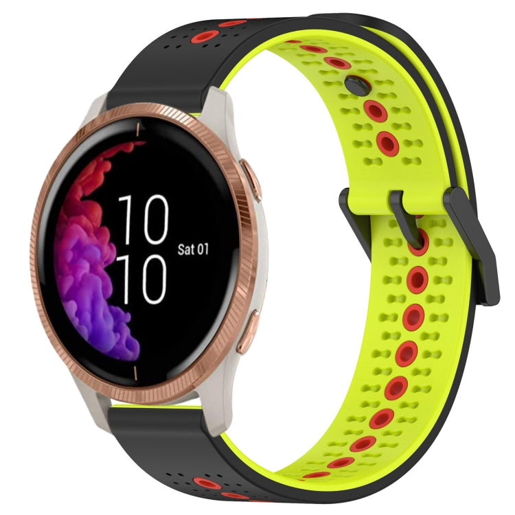 For Garmin Venu 20mm Tricolor Breathable Silicone Watch Band