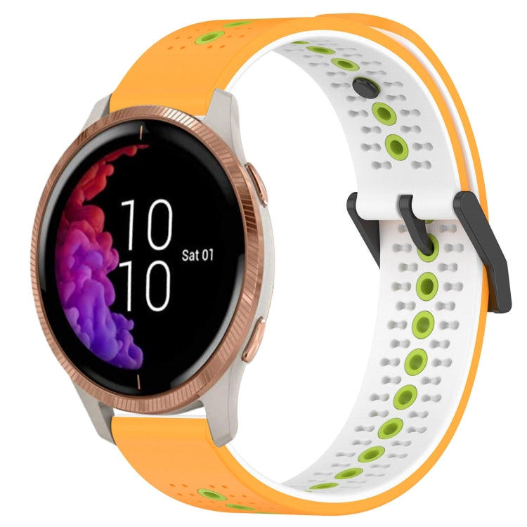 For Garmin Venu 20mm Tricolor Breathable Silicone Watch Band