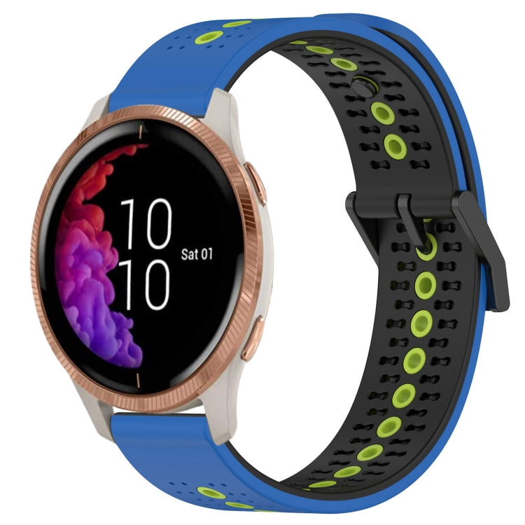 For Garmin Venu 20mm Tricolor Breathable Silicone Watch Band